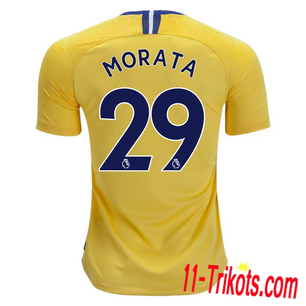 Spielername | Neues FC Chelsea Auswärtstrikot MORATA 29 Gelb 2018-19 Kurzarm Herren