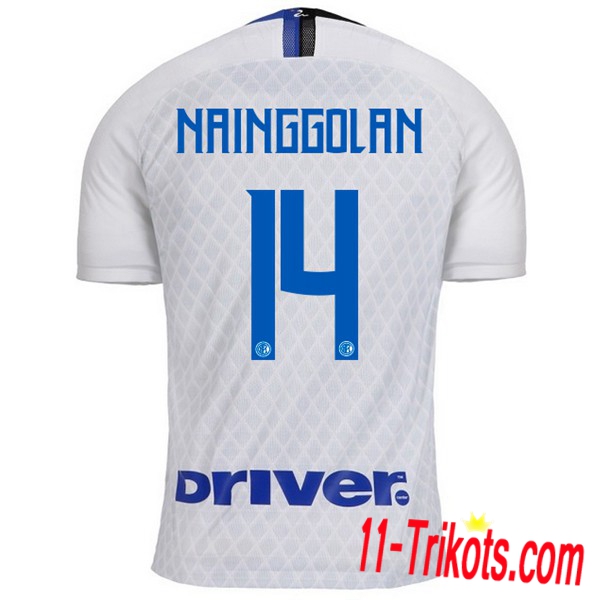 Spielername | Neues Inter Mailand Auswärtstrikot NAINGGOLAN 14 Weiss 2018-19 Kurzarm Herren