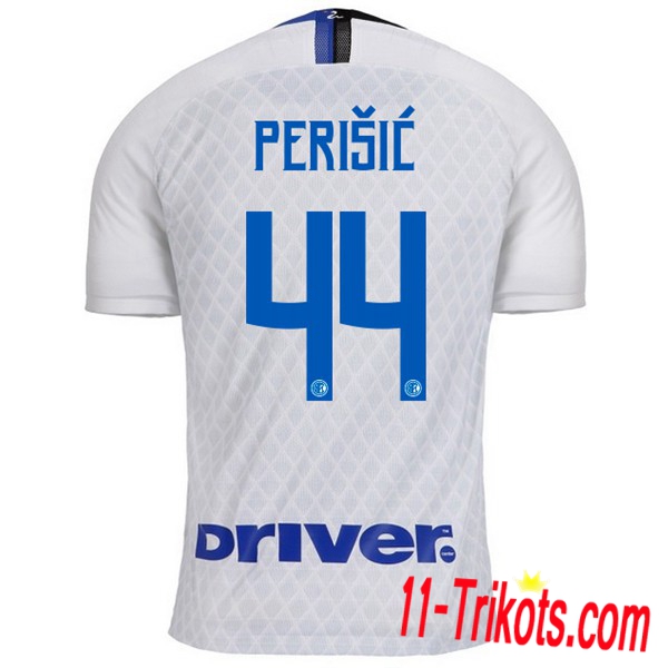 Spielername | Neues Inter Mailand Auswärtstrikot PERISIC 44 Weiss 2018-19 Kurzarm Herren