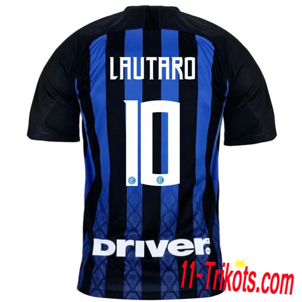 Spielername | Neues Inter Mailand Heimtrikot LAUTARO 10 Blau-Schwarz 2018-19 Kurzarm Herren