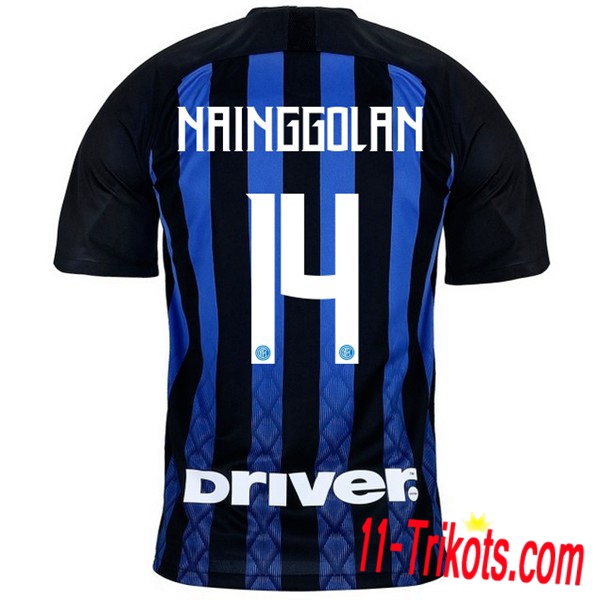 Spielername | Neues Inter Mailand Heimtrikot NAINGGOLAN 14 Blau-Schwarz 2018-19 Kurzarm Herren