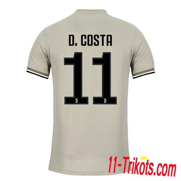 Spielername | Neues Juventus Turin Auswärtstrikot D.COSTA 11 Schwarz 2018-19 Kurzarm Herren