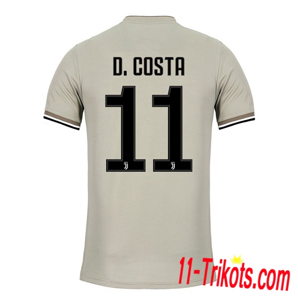 Spielername | Neues Juventus Turin Auswärtstrikot D.COSTA 11 Schwarz 2018-19 Kurzarm Herren