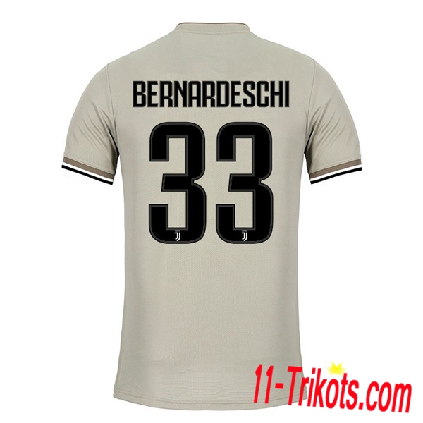 Spielername | Neues Juventus Turin Auswärtstrikot BERNARDESCHI 33 Schwarz 2018-19 Kurzarm Herren