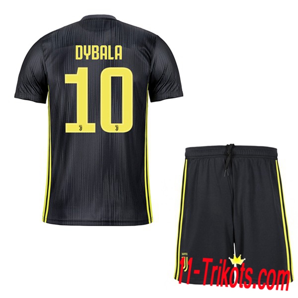 Beflockung Juventus DYBALA 10 Kurzarm Trikotsatz Kinder Third Beige 2018 2019 Neuer