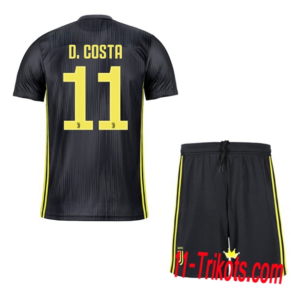 Beflockung Juventus D.COSTA 11 Kurzarm Trikotsatz Kinder Third Beige 2018 2019 Neuer