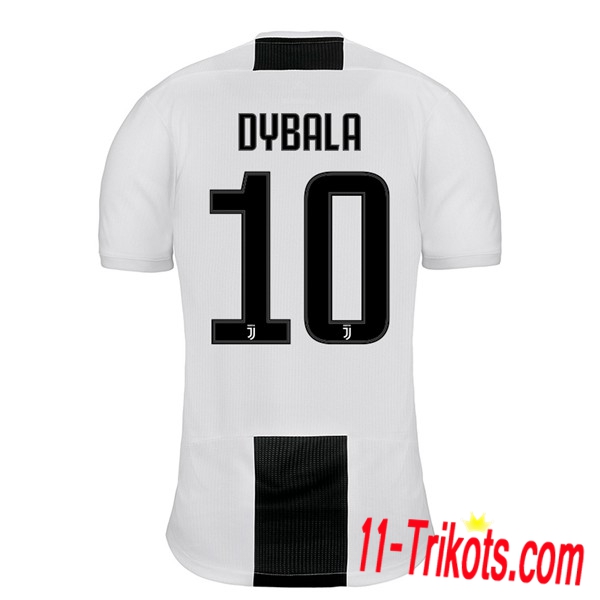Spielername | Neues Juventus Turin Heimtrikot DYBALA 10 Schwarz-Weiss 2018-19 Kurzarm Herren
