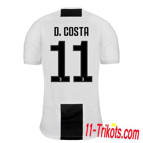 Spielername | Neues Juventus Turin Heimtrikot D.COSTA 11 Schwarz-Weiss 2018-19 Kurzarm Herren