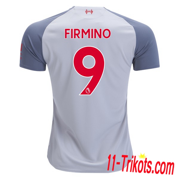 Spielername | Neues FC Liverpool Third Trikot FIRMINO 9 Grau 2018-19 Kurzarm Herren