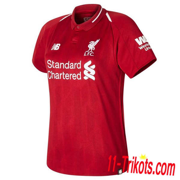 11-trikots | FC Liverpool Heim Trikot Damen Rot Kurzarm Neue Saison 2018 19