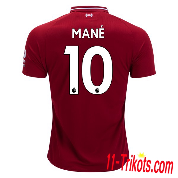 Spielername | Neues FC Liverpool Heimtrikot Mane 10 Rot 2018-19 Kurzarm Herren