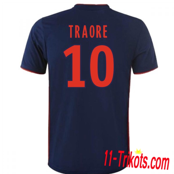 Spielername | Neues Olympique Lyon Auswärtstrikot TRAORE 10 Marineblau 2018-19 Kurzarm Herren