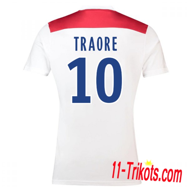 Spielername | Neues Olympique Lyon Heimtrikot TRAORE 10 Weiss 2018-19 Kurzarm Herren