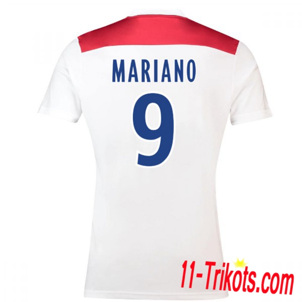 Spielername | Neues Olympique Lyon Heimtrikot MARIANO 9 Weiss 2018-19 Kurzarm Herren