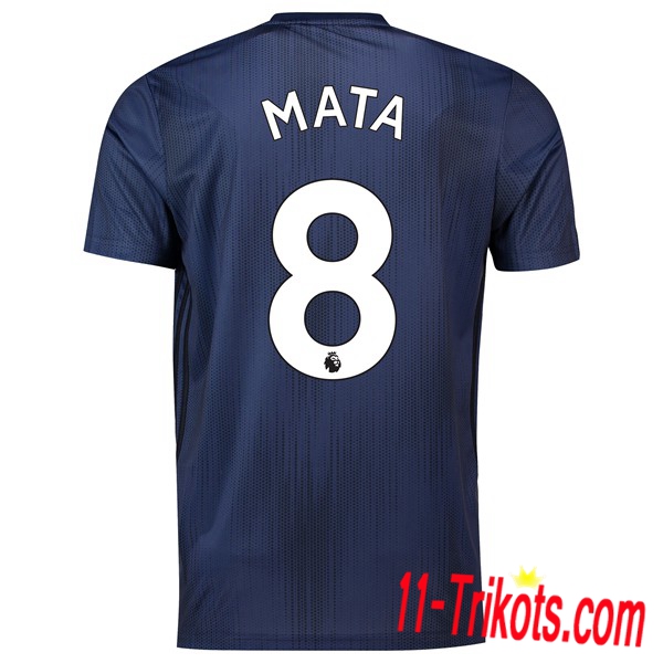 Spielername | Neues Manchester United Third Trikot 8 MATA Marineblau 2018-19 Kurzarm Herren