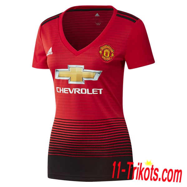 11-trikots | Manchester United Heim Trikot Damen Rot Kurzarm Neue Saison 2018 19