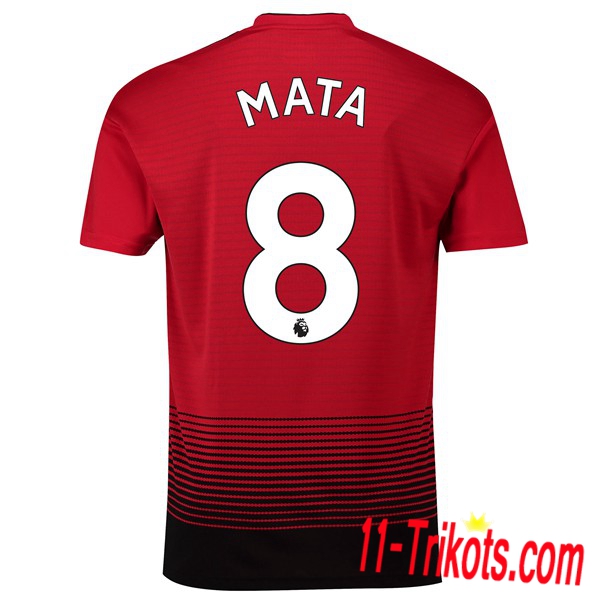 Spielername | Neues Manchester United Heimtrikot 8 MATA Rot 2018-19 Kurzarm Herren