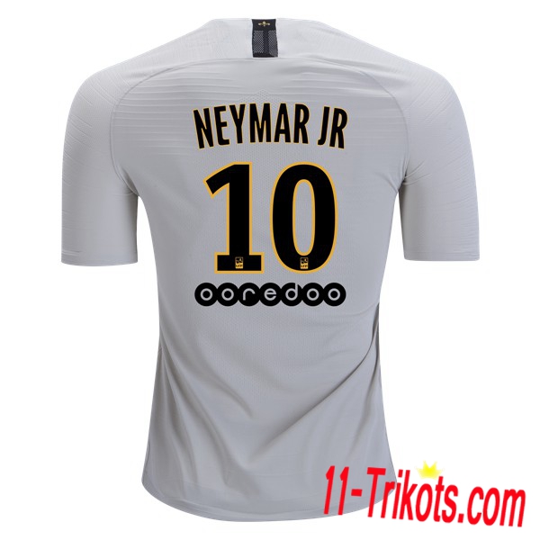 Spielername | Neues Paris St Germain Auswärtstrikot NEYMAR JR 10 Beige 2018-19 Kurzarm Herren