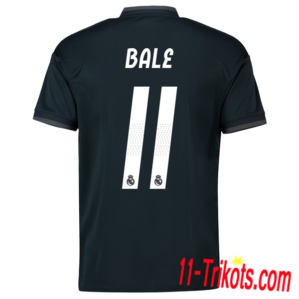 Spielername | Neues Real Madrid Auswärtstrikot 11 BALE Schwarz 2018-19 Kurzarm Herren