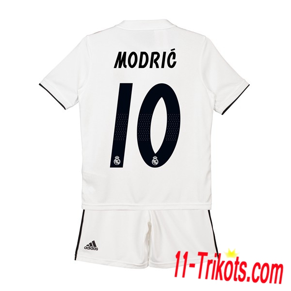 Beflockung FC Real Madrid 10 MODRIC Kurzarm Trikotsatz Kinder Heim Weiss 2018 2019 Neuer