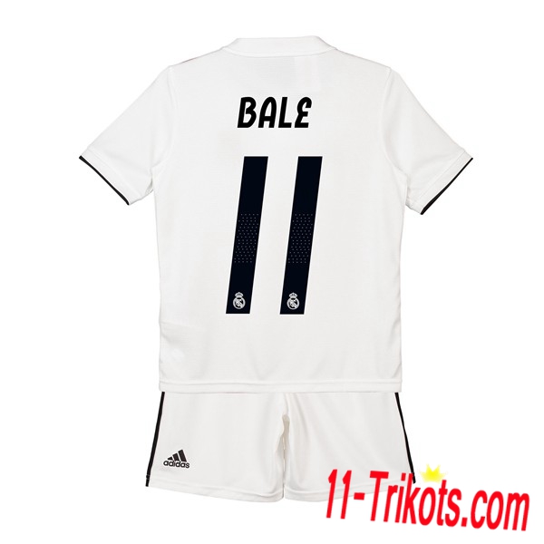 Beflockung FC Real Madrid 11 BALE Kurzarm Trikotsatz Kinder Heim Weiss 2018 2019 Neuer