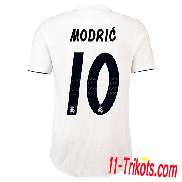 Spielername | Neues Real Madrid Heimtrikot 10 MODRIC Weiss 2018-19 Kurzarm Herren