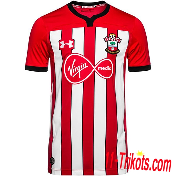 Neues Southampton Heimtrikot Rot-Weiss 2018-19 Kurzarm Herren Erstellen