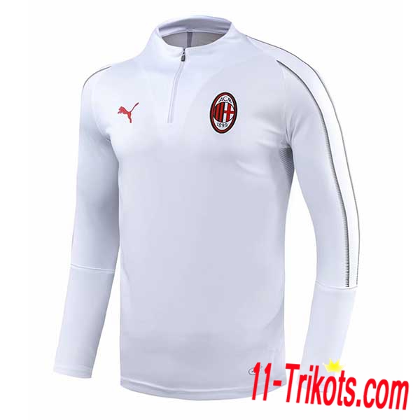 Sudadera de entrenamiento AC Milan Blancoo 2018/2019