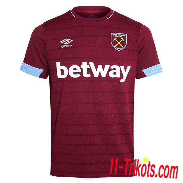 Neues West Ham Heimtrikot Rot 2018-19 Kurzarm Herren Erstellen