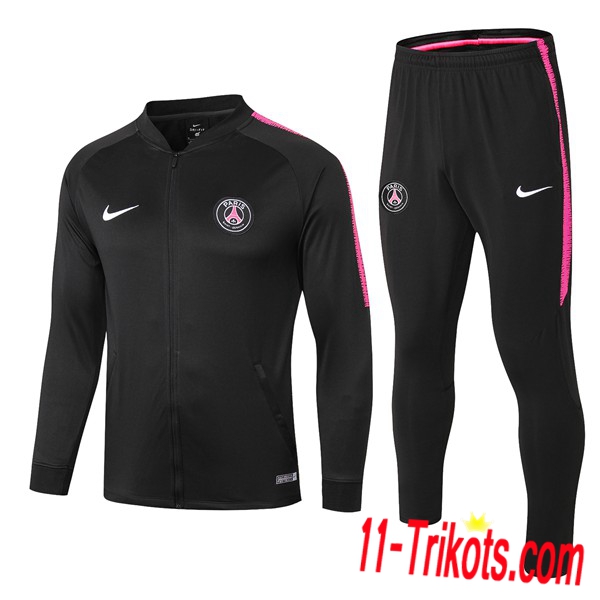 Neuestes Fussball PSG Trainingsanzug (Jacken) Schwarz 2018/2019 | 11-trikots