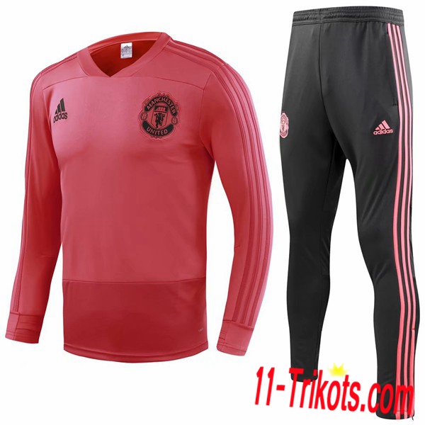 Neuestes Fussball Manchester United Trainingsanzug Rot 2018/2019 | 11-trikots