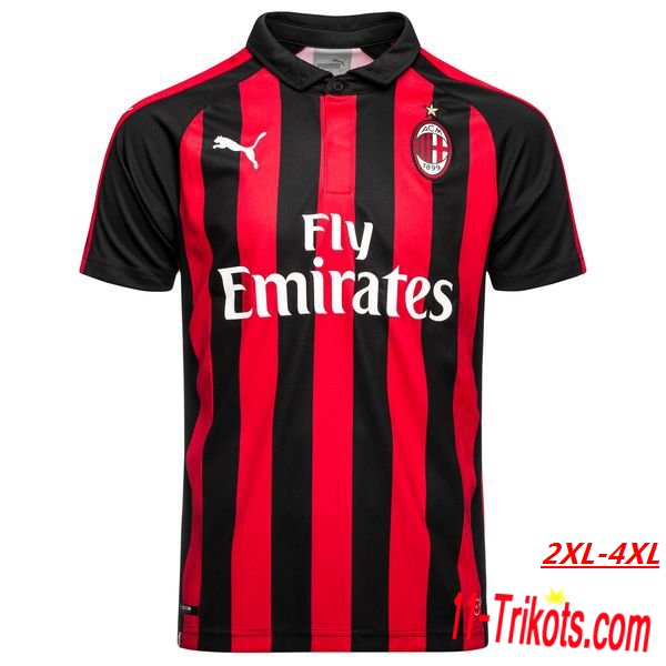 Neuestes Fussball AC Milan Heimtrikot 2018/19 | 2XL-4XL