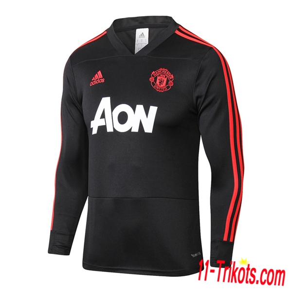 Sudadera de entrenamiento Manchester United Negro/Blanco 2018/2019