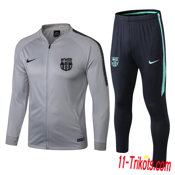 Neuestes Fussball FC Barcelona Grau Trainingsanzug (Jacken) 2018/19 | 11-trikots