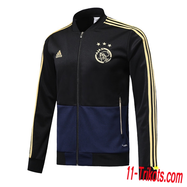 Neuestes Fussball AFC Ajax Schwarz Trainingsjacke 2018/19 | 11-trikots