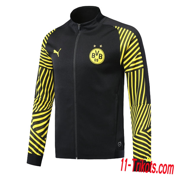 Neuestes Fussball Dortmund BVB Schwarz/Gelb Trainingsjacke 2018/19 | 11-trikots