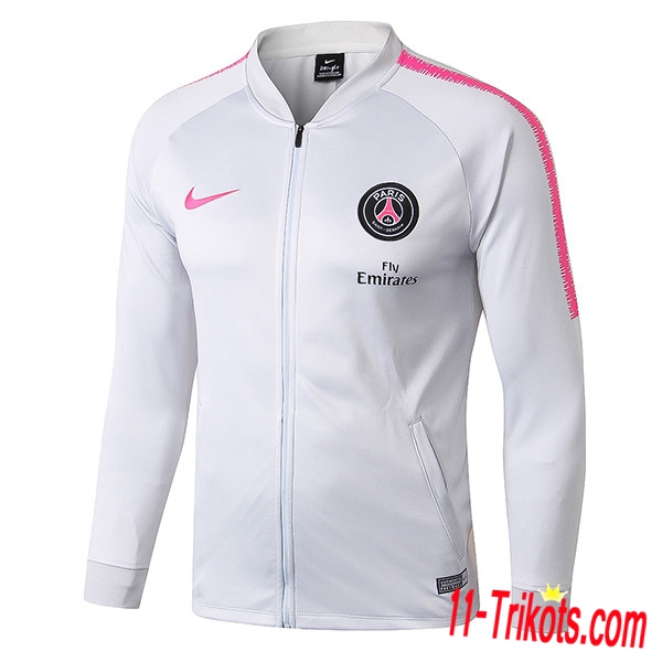 Neuestes Fussball PSG Weiß Trainingsjacke 2018/19 | 11-trikots