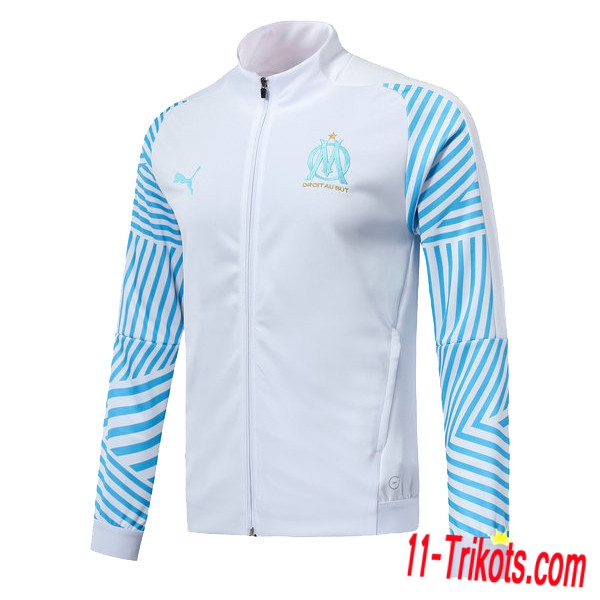 Chaqueta Futbol Marsella OM Blanco/Azul 2018/2019