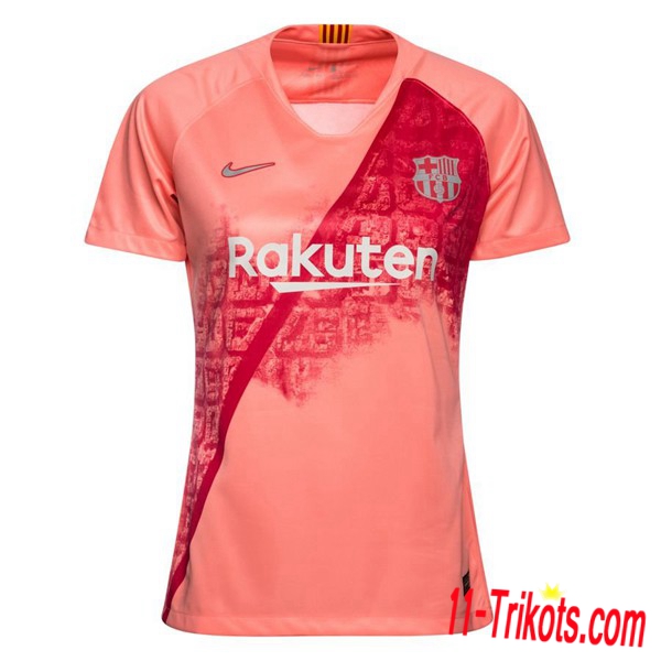 11-trikots | FC Barcelona Third Trikot Damens Orange Kurzarm Neue Saison 2018 19