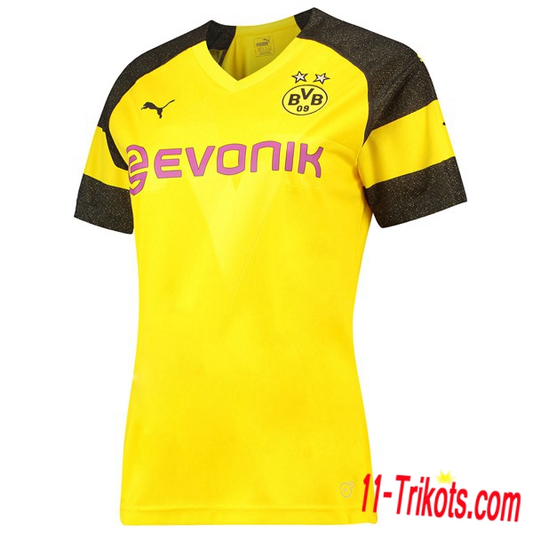 11-trikots | Dortmund BVB Heim Trikot Damens Gelb Kurzarm Neue Saison 2018 19