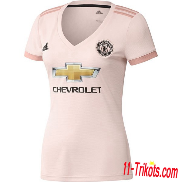 11-trikots | Manchester United Auswärts Trikot Damens Beige Kurzarm Neue Saison 2018 19