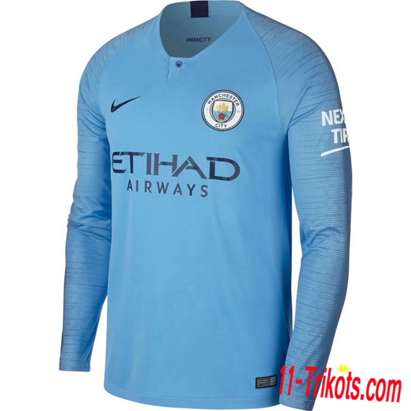 Neues Manchester City Heimtrikot Himmelblau 2018-19 Langarm Herren Erstellen