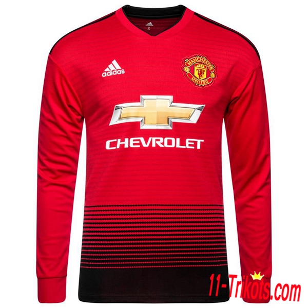 Neues Manchester United Heimtrikot Rot 2018-19 Langarm Herren Erstellen