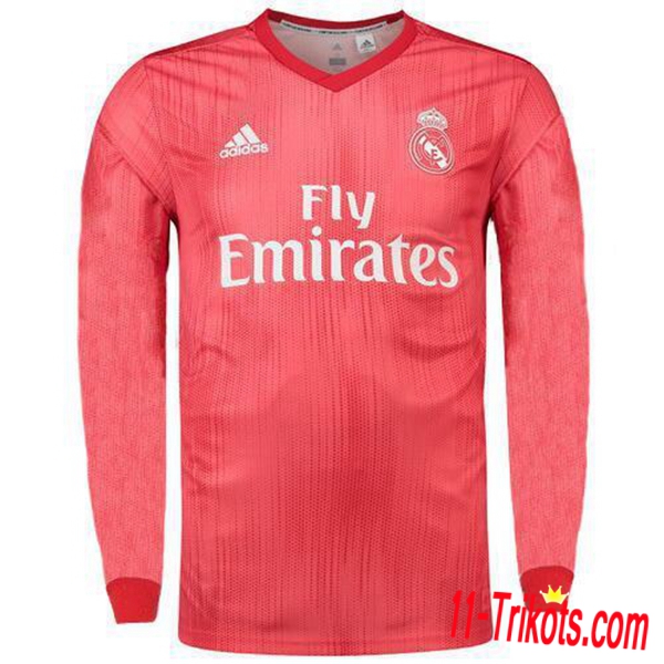 Neues Real Madrid Third Trikot Rot 2018-19 Langarm Herren Erstellen