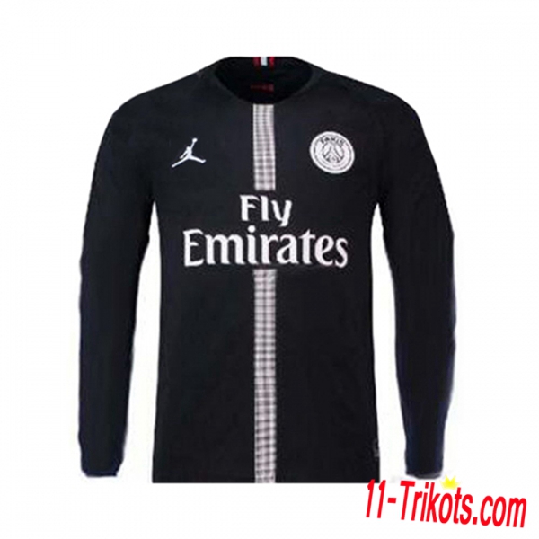 Neues PSG Jordan Third Trikot Schwarz 2018-19 Langarm Herren Erstellen