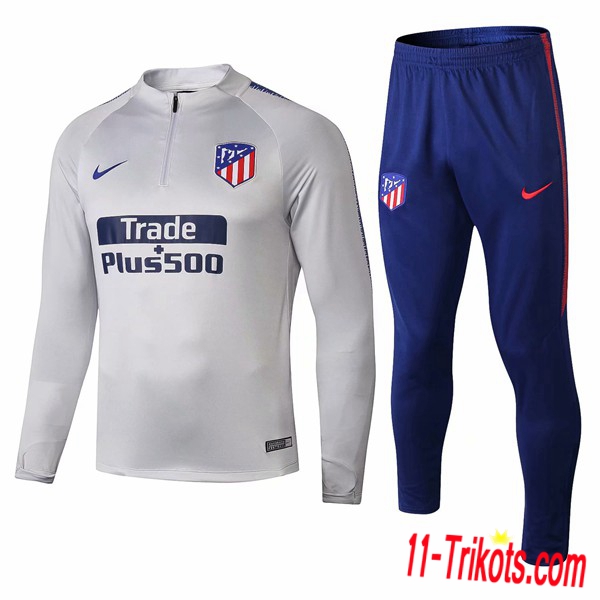 Neuestes Fussball Atletico Madrid Grau Trainingsanzug 2018 2019 | 11-trikots