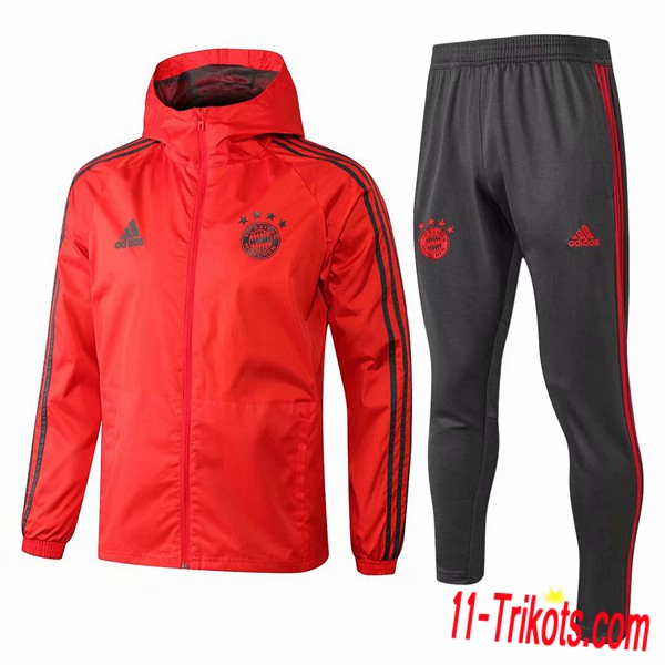 Neuestes Fussball Bayern München Rot Windjacke Anzüge 2018 2019 | 11-trikots