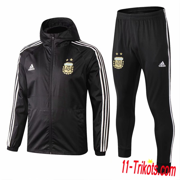 Neuestes Fussball Argentinien Schwarz Windjacke Anzüge 2018 2019 | 11-trikots