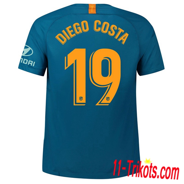 Spielername | Neues Atletico Madrid Third Trikot 19 DIEGO COSTA Grün 2018-19 Kurzarm Herren