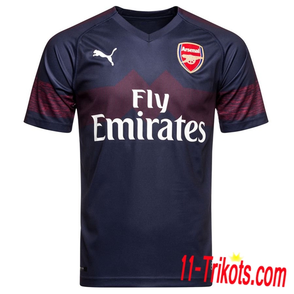 2XL-4XL | Neues Arsenal Auswärtstrikot Marineblau 2018-19 Kurzarm Herren